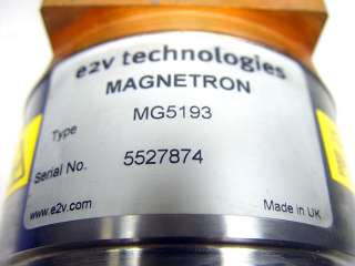 E2V MG5193 Magnetron Tube Technologies Tunable S Band  