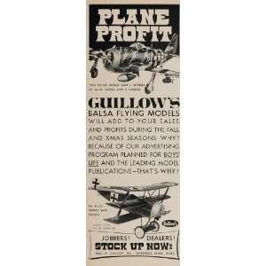  1970 Ad Guillows Balsa Wood Model Toy Airplane WWII 