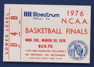 1976 NCAA Basketball Finals Undefeated Indiana  
