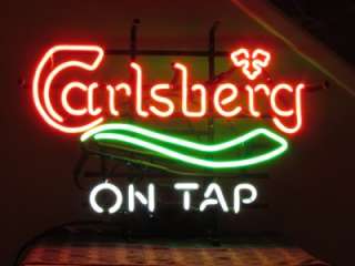 Carlsberg On Tap VINTAGE ADVERTISING Neon Beer Light Bar Pub Sign RARE 