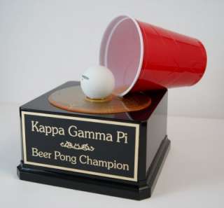 Beer Pong Trophy Champion, 7x6, Cup, Ball, Gag Gift, Realistic, Free 