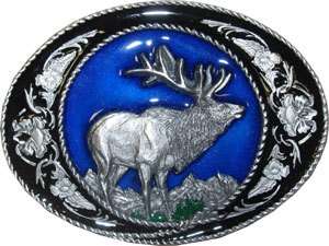 Big ELK Hunting Belt Buckle western deer buck outdoorsman gift  