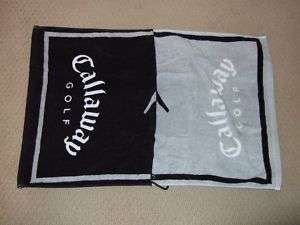 Callaway Golf Towel (Black/Silver) w/ Carabiner NEW  