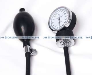   blood pressure cuff features a standard inflation bulb standard air