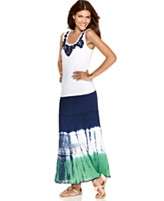 Style&co. Skirt, Tie Dye Tiered Maxi