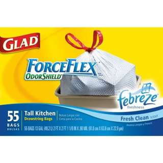 Glad ForceFlex Trash Drawstring Bags   55 Count.Opens in a new window