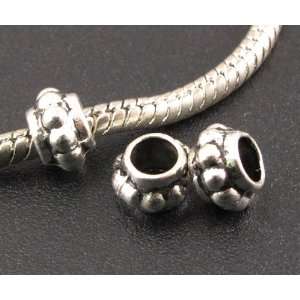  Silver Spacer Bead Charm for Bracelet or Necklace   (2 