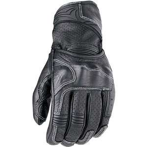   Womens Leather Sports Bike Racing Motorcycle Gloves   Black / Small