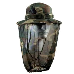 UF CAMO BOONIE HAT W/ CAMO MOSQUITO NETTING   BY SIZE  