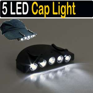 New 5 LED Fishing Camping Head Light HeadLamp Cap  