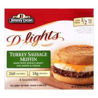 Jimmy Dean D Lights Turkey Sausage Muffins 4 ctOpens in a new window