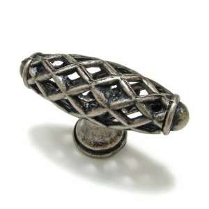 Country style expression   2 9/32 long intricate bird cage t knob in