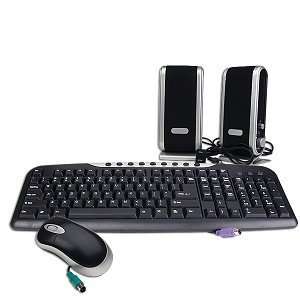   Keyboard/Optical Scroll Mouse/Speakers (Black/Silver) Electronics