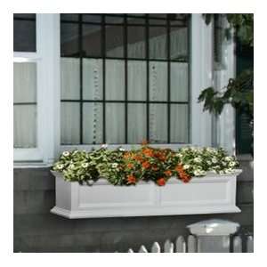  Fairfield 48 Window Box w/ Water Reservoir (White) Patio 