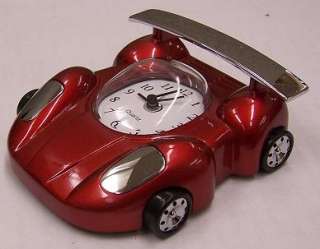 Auto desk table mantel Alarm Clock Sports Car Red NIB  