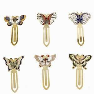  Smithsonian Cloisonne Butterfly Bookmarks 