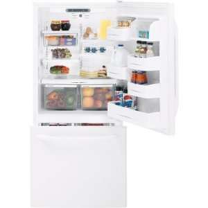   22.3 Cu. Ft. Bottom Freezer Drawer Refrigerator White Appliances