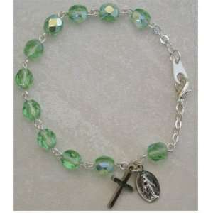   Birthstone Bracelet Peridot August Birthday Youth Rosary Bracelet