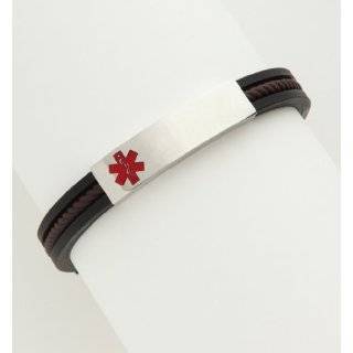 Medical Alert ID Rubber/ Stainless Bracelet by Fashion Alert