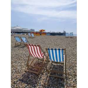  Deck Chairs and Pier, Brighton Beach, Brighton, Sussex 