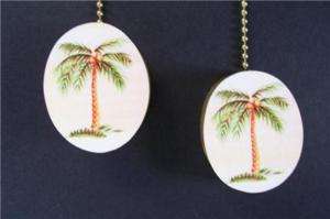 TROPICAL PALM TREES CEILING FAN PULL PULLS  