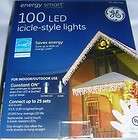   Saving 100 LED Icicle Style Warm White Holiday Lights 9.5ft.   New