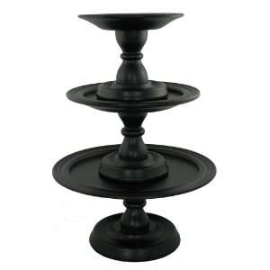  America Retold Round Pedestal Wood Cake Stands, Set of 3 