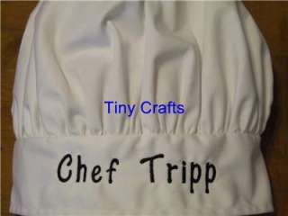 Personalized Child to Teen Chef Hat  White  Chef Cook Baker Kitchen 