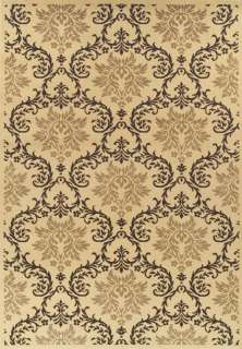 Area Rugs Persian Damask Repeat Beige Mix 5x7  
