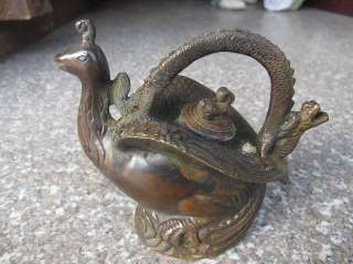 Teapot Kettle Phoenix&Dragon Bronze Chinese Beautiful  
