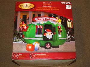 New Santa Claus Antimated Christmas RV Inflatable Gemmy Airblown Elf 