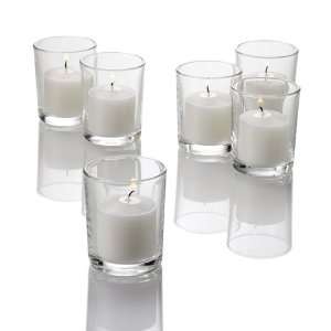   of 72 White Unscented Votive Candles and 72 Holders