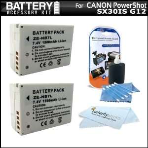  2 Pack Battery Kit For The Canon SX30IS SX30 IS Canon G12 