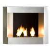Indoor or Outdoor Wall Mounted Gel Fireplace   Silver 