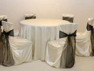 White Satin Table Cloth