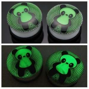  3/4 19mm Panda Bear Animal Acrylic Glow in the Dark GID 