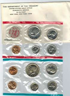 1972 US Mint Uncirculated Coin Set Nice Coins  