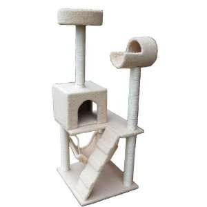 52 Deluxe Cat Tower Tree Furniture with Condo and Scratcher Posts