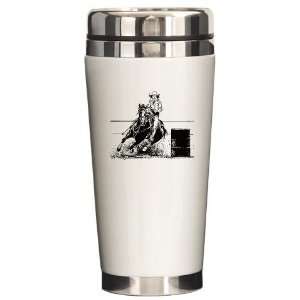  Rodeo Cowgirl Horse Ceramic Travel Mug by 