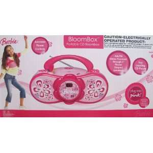  BARBIE Bloombox PORTABLE CD BOOMBOX w AM/FM STEREO Radio 