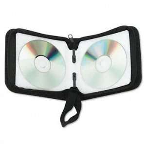 INNOVERA CD/DVD Wallet Holds 24 Disks Black Zippered Closure Durable 