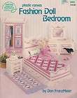   Doll Bedroom Plastic Canvas Pattern Bed Pillow Roll Armoire Dress