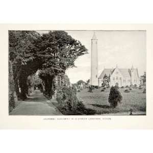 1902 Print Daniel OConnell Monument Glasnevin Cemetery Dublin Ireland 