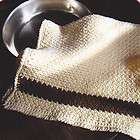 Crochet Pattern ~ STRIPED COTTON DISH TOWEL ~