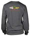Fly Fishing T Shirt TROUT rainbow brown brook CHARCOAL 