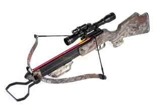 150 lb Camouflage Hunting Crossbow Bow w/ 4x20 Scope + 12 Bolts 