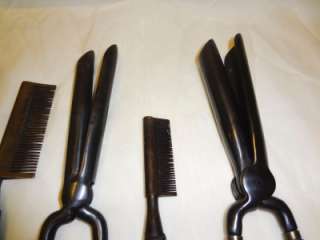 Lot Of Old Vintage Curling Irons & Combs  