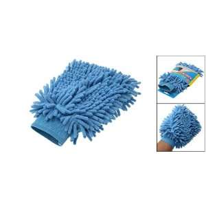   Amico Blue Microfiber Cloth Car Cleaning Wash Mitten Glove Automotive