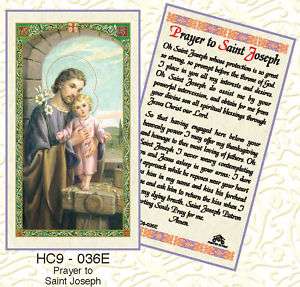 PRAYER TO SAINT JOSEPH CATHOLIC HOLY CARD (3CARDS)  