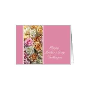  colleague Happy Mothers Day pastel roses card Card 